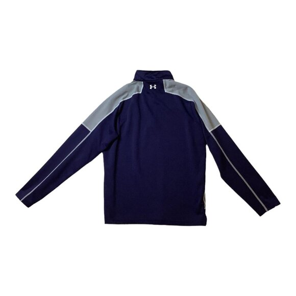 Under Armour Notre Dame Fighting Irish 1/4 Zip Blue Mock-Neck Mens Size M - Picture 2 of 10